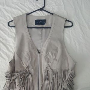 Suede vest - beige